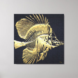 999.9: Yellow Surgeonfish Skeleton Canvas Print