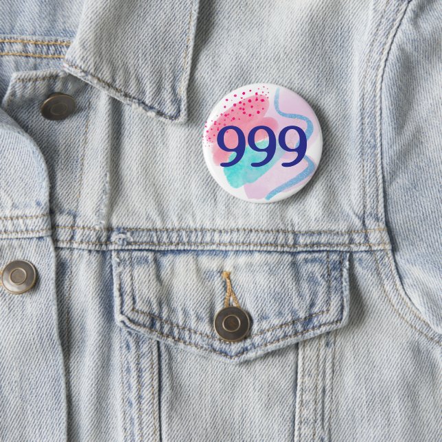 999 Angel Number Spiritual Rebirth Manifestation 6 Cm Round Badge (In Situ)
