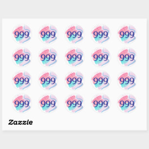 999 Angel Number Spiritual Rebirth Manifestation Classic Round Sticker
