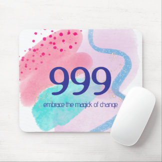 999 Angel Number Spiritual Rebirth Manifestation Mouse Mat