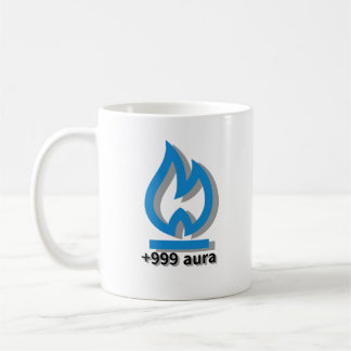 +999 aura reels meme coffee, hot chocolate mug cup