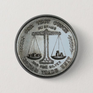 .999 One Troy Ounce Silver Back Scales 6 Cm Round Badge