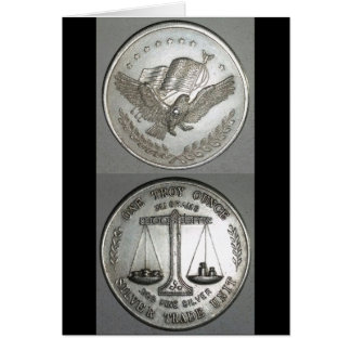 .999 One Troy Ounce Silver Front and Back
