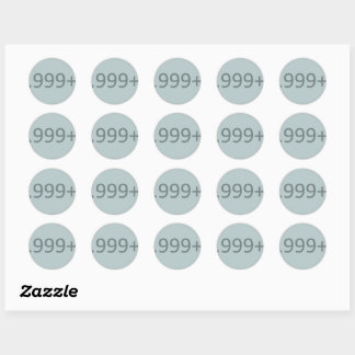 .999+ Silver Disc  Classic Round Sticker