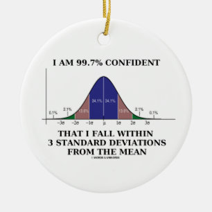 99.7% Confident Fall Within 3 Standard Deviations Ceramic Tree Decoration
