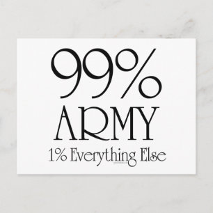 99% Army Postcard