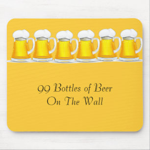 99 Bottles of beer on the wall Mouse Mat