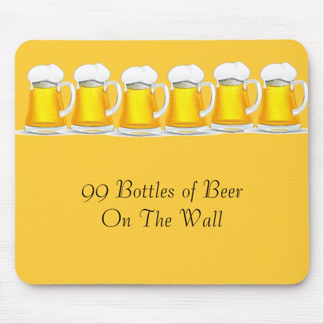 99 Bottles of beer on the wall Mouse Mat (Front)