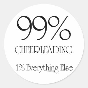 99% Cheerleading Classic Round Sticker