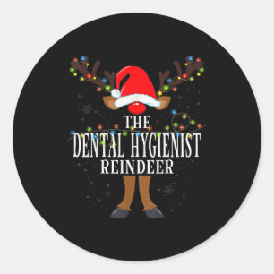 99 Christmas Matching Family Reindeer Uni-adults R Classic Round Sticker