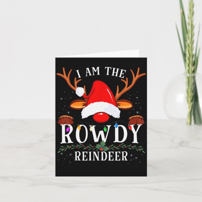 99 Christmas Reindeer Costume Party - I Am The Row Card (Front)