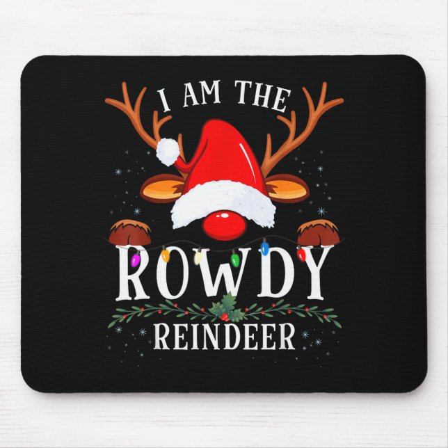 99 Christmas Reindeer Costume Party - I Am The Row Mouse Mat (Front)