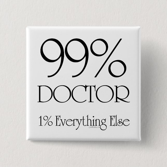 99% Doctor 15 Cm Square Badge (Front)
