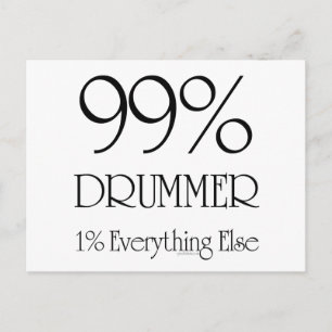 99% Drummer Postcard