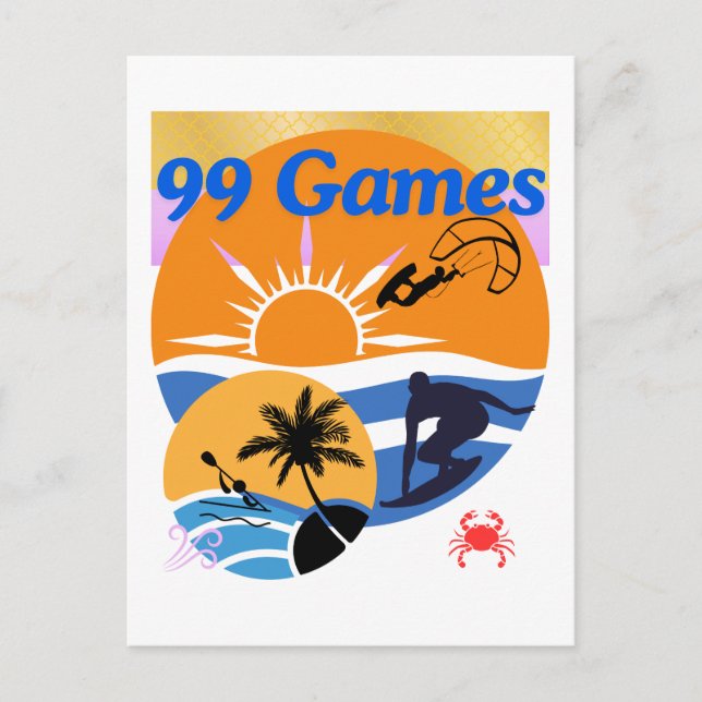 99 Games Of Summer Postcard (Front)