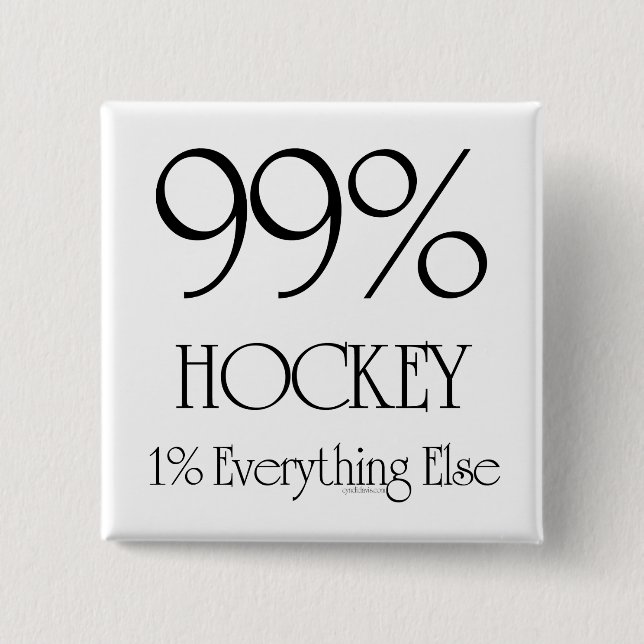 99% Hockey 15 Cm Square Badge (Front)