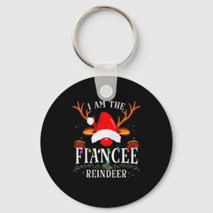 99 I Am The Fiancee Reindeer Christmas Family Uni- Key Ring
