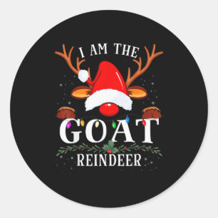 99 I Am The Goat Reindeer Christmas Family Uni-adu Classic Round Sticker