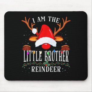 99 I Am The Little Brother Reindeer Christmas Fami Mouse Mat