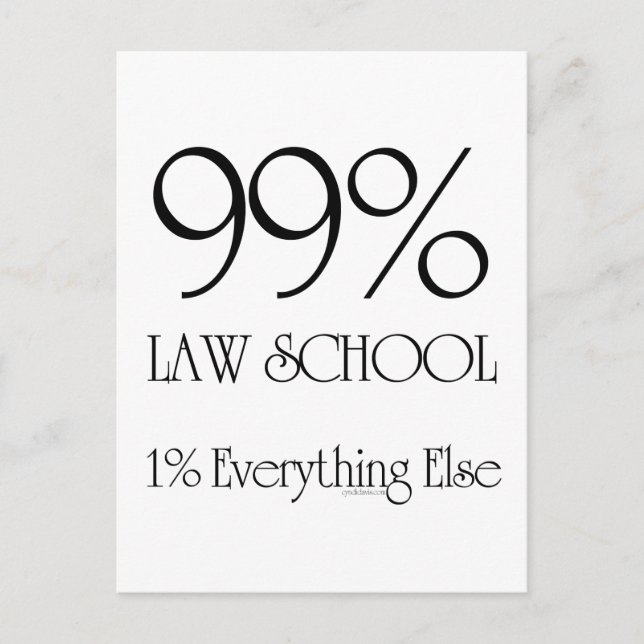 99% Law School Postcard (Front)