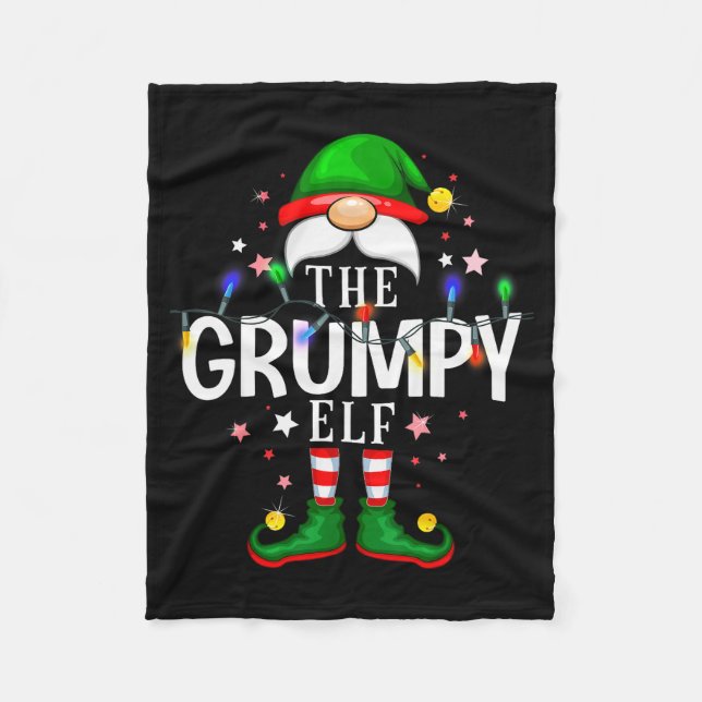 99 Matching Christmas Elf Family Pjs - The Mpy Elf Fleece Blanket (Front)