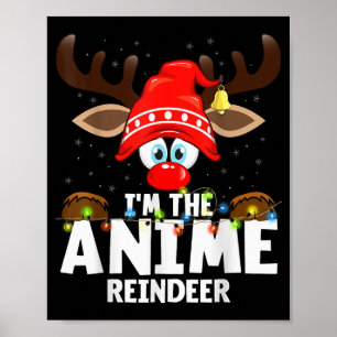 99 Matching Christmas Reindeer Anime - Uni-adults, Poster