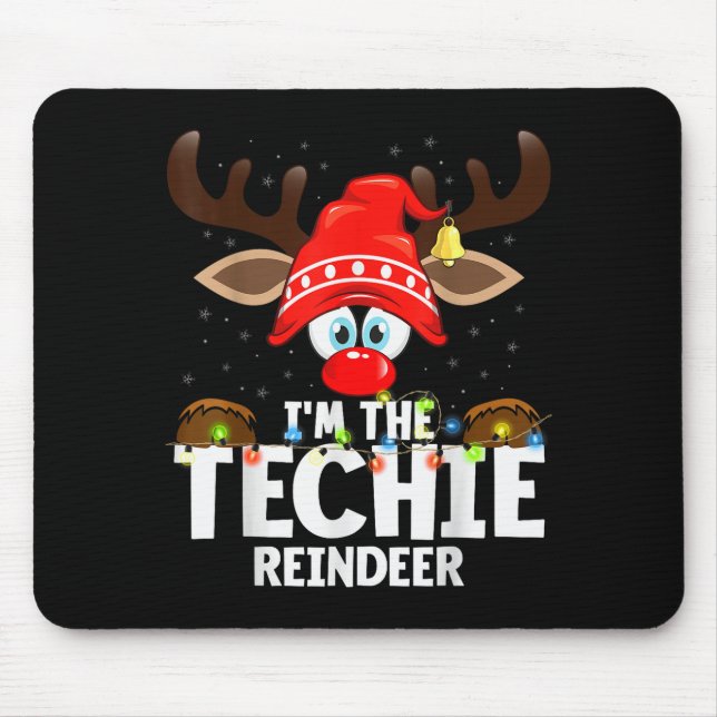 99 Matching Christmas Reindeer - I'm The Techie -  Mouse Mat (Front)