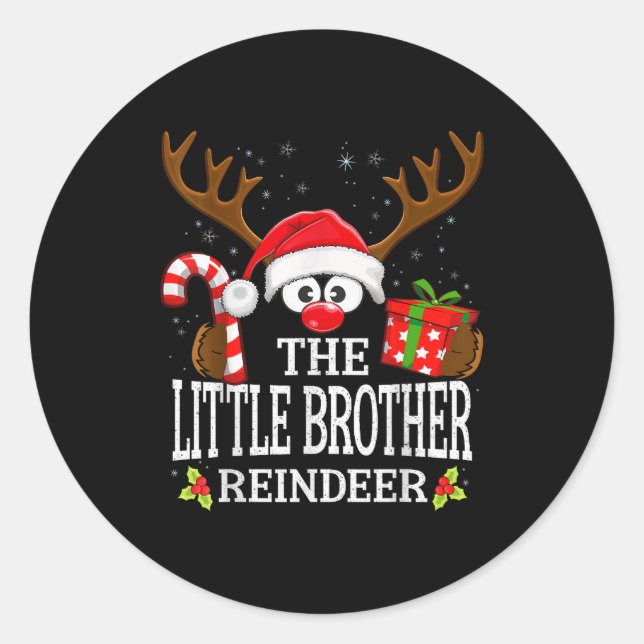 99 Matching Christmas Reindeer Squad Uni-adults &a Classic Round Sticker (Front)