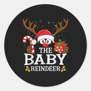 99 Matching Christmas Reindeer Squad - Uni-adults  Classic Round Sticker