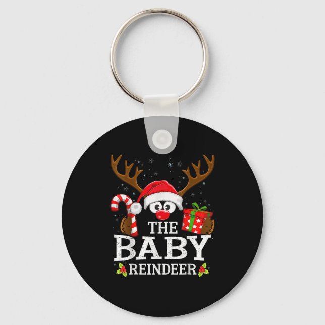 99 Matching Christmas Reindeer Squad - Uni-adults  Key Ring (Front)