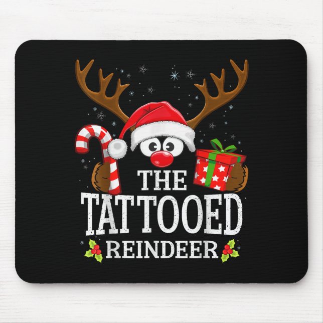99 Matching Christmas Reindeer Squad - Uni-adults  Mouse Mat (Front)