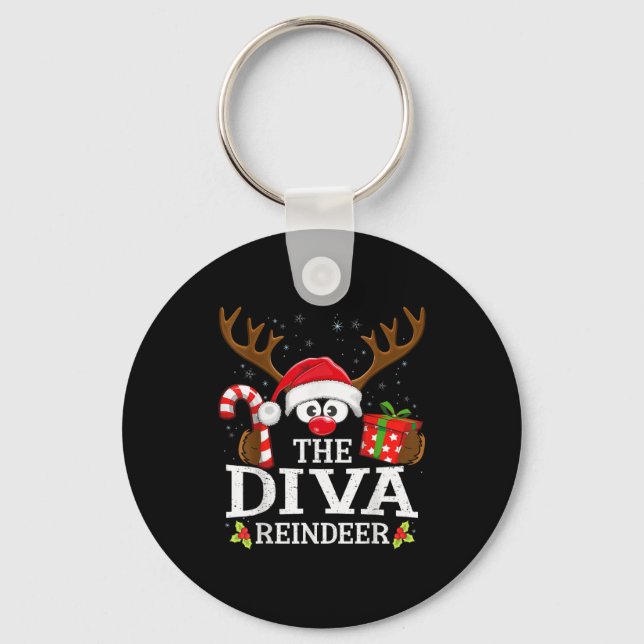 99 Matching Christmas Reindeer Squad Uni-kids Chri Key Ring (Front)