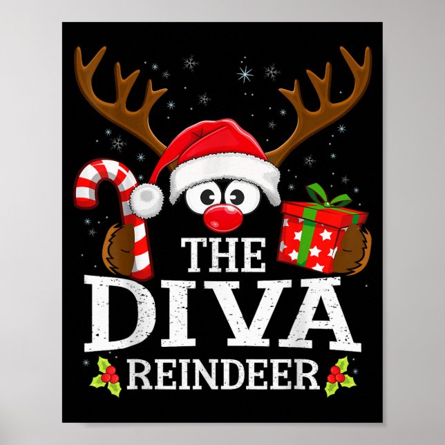 99 Matching Christmas Reindeer Squad Uni-kids Chri Poster (Front)