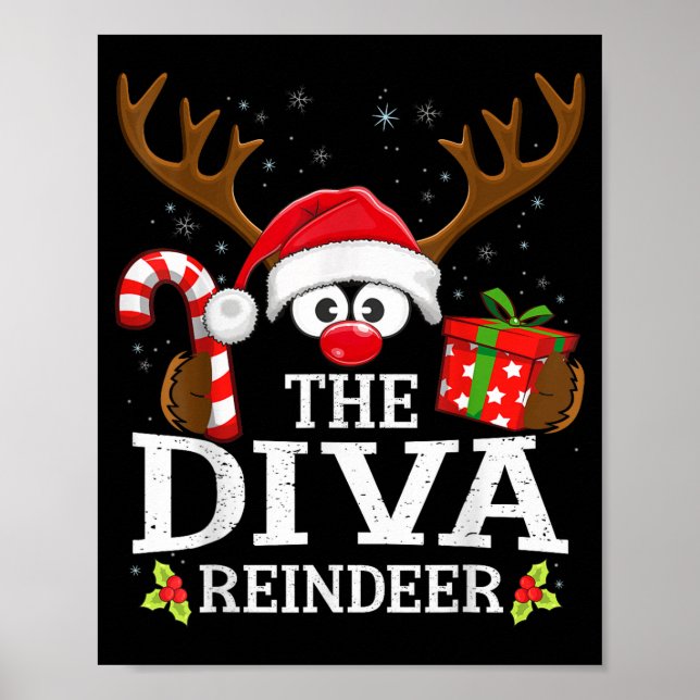 99 Matching Christmas Reindeer Squad Uni-kids Chri Poster (Front)