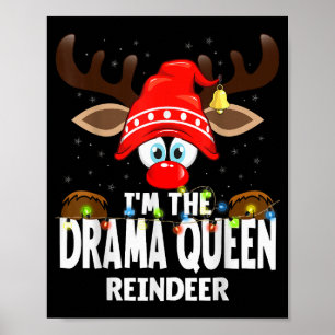 99 Matching Christmas Reindeer - Uni Adult, Black, Poster
