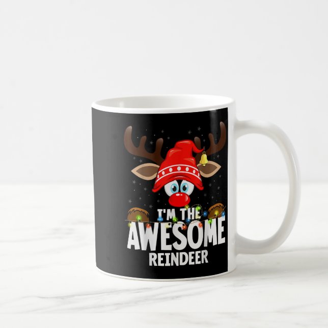 99 Matching Christmas Reindeer - Uni-adults, Black Coffee Mug (Right)