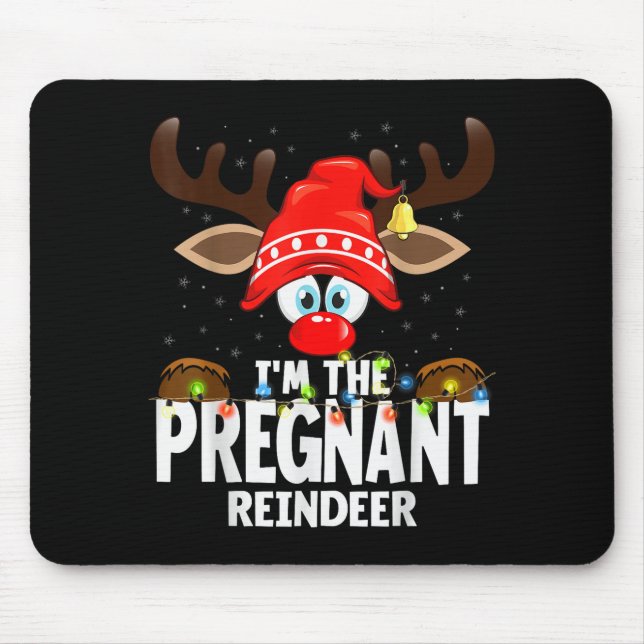 99 Matching Christmas Reindeer - Uni-adults, Black Mouse Mat (Front)
