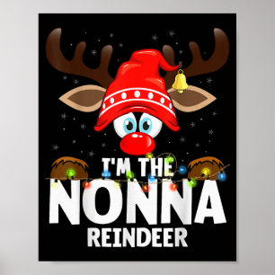 99 Matching Christmas Reindeer - Uni-adults, Black Poster