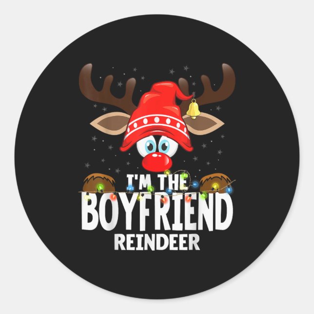 99 Matching Christmas Reindeer - Uni-adults, Kids  Classic Round Sticker (Front)