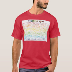 99 Names of Allah Asma ul Husna Poster T-Shirt