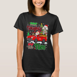 99 Naughty 1 Nice xmass Santa Maltese On Pickup Tr T-Shirt