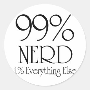 99% Nerd Classic Round Sticker