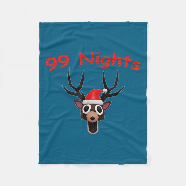 99 Nights Christmas Deer Gamer Fan Merch  Fleece Blanket (Front)