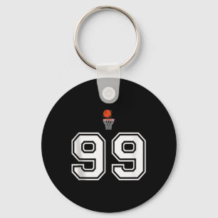 99 Number Basketball Style Vintage White Tank Top  Key Ring