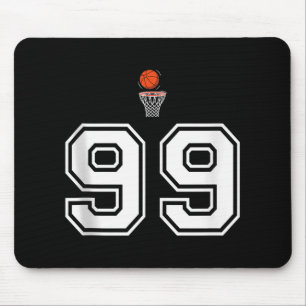 99 Number Basketball Style Vintage White Tank Top Mouse Mat