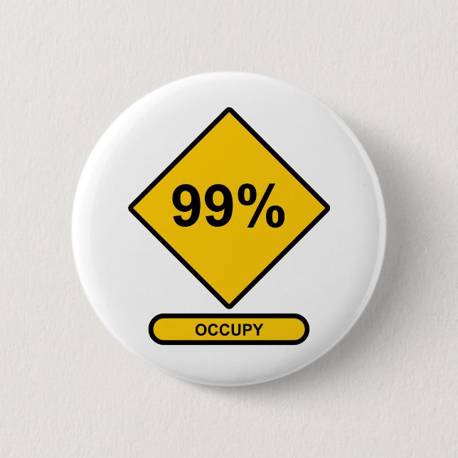 99% Occupy 6 Cm Round Badge (Front)