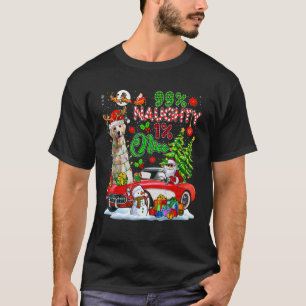99 Percent Naughty 1 Nice Reindeer Santa Labrador T-Shirt