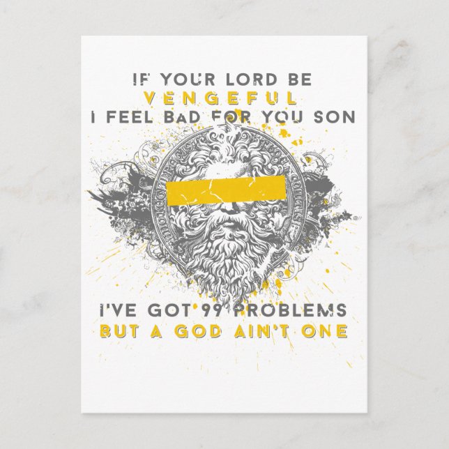 99 Problems Postcard (Front)