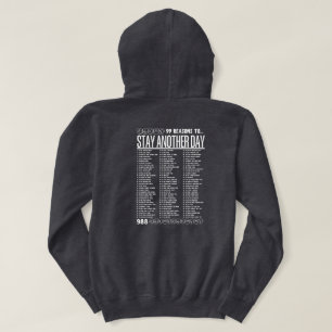 99 Reasons to Stay Another Day - Mental Health Hoodie