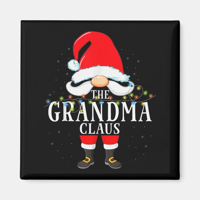 99 Santa Claus Matching Family Pajama Grandma Clau Magnet (Front)
